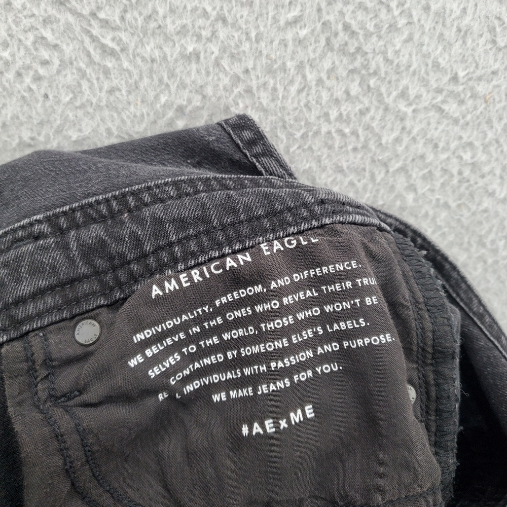 American Eagle Tomgirl Overalls Womens Size Small Black - Picture 4 of 13